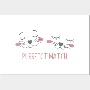 Valentine's Day with A Purrfect Match Posters and Art